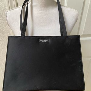 Kate Spade Classic Black Satin Tote Purse Large
